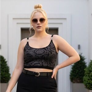 New Authentic VERSACE EMBELLISHED TANK TOP